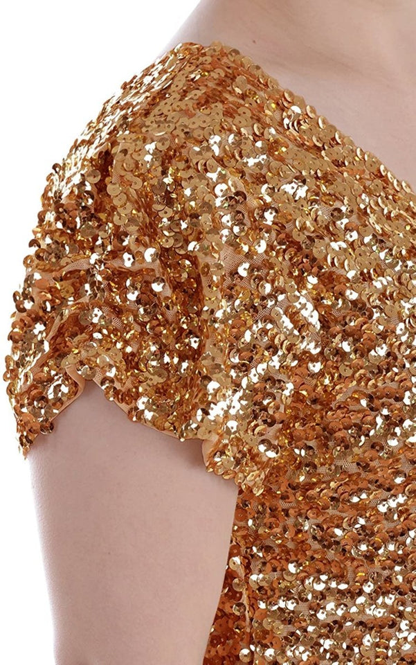 Sexy Short Sleeve Sequin Body-con Mini Cocktail Party Club Dress - Easy Pickins Store