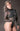 Shining Diamond Sheer Mesh Bodysuit Long Sleeve Mock Neck - Easy Pickins Store