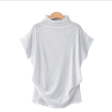 Short Batwing Sleeve Loose Turtleneck T-Shirt - Easy Pickins Store