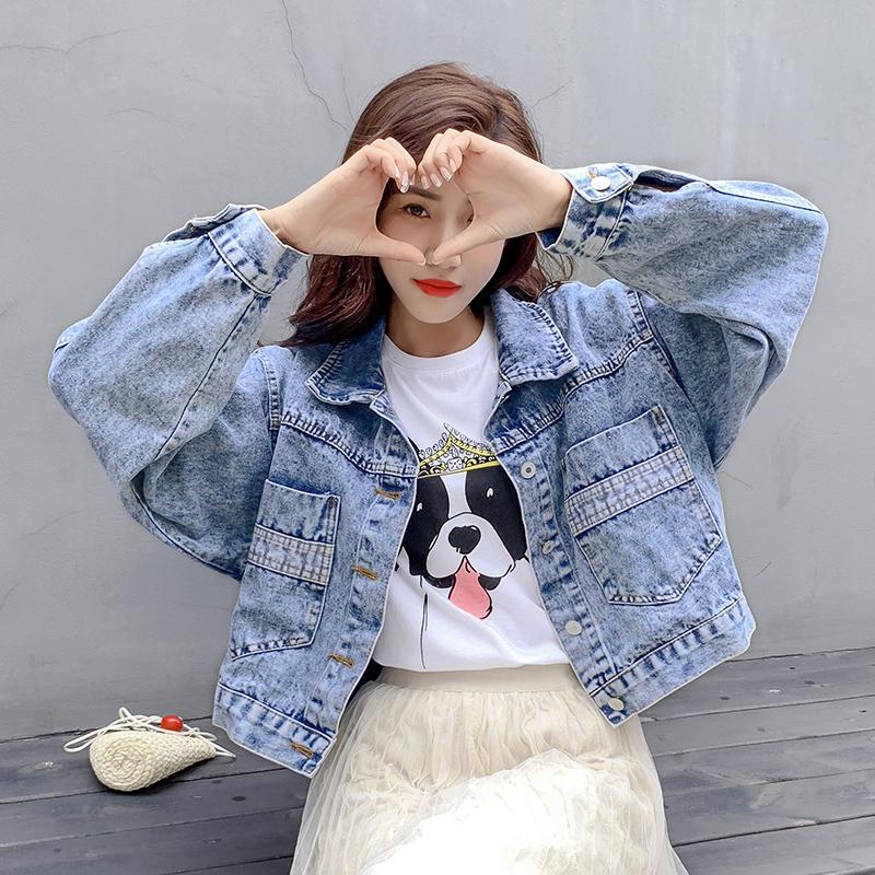 Short Casual Jeans Denim Coat Long Sleeve - Easy Pickins Store