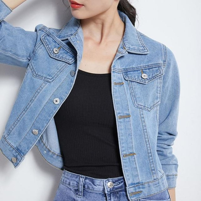 Short Jeans Denim Jacket - Easy Pickins Store