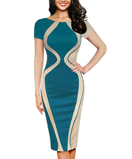 Short Sleeve Party Pencil Designer Sexy Bodycon Dress - Easy Pickins Store