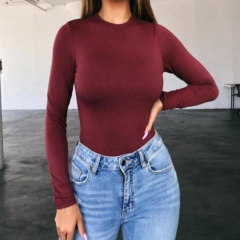 Skinny Long Sleeve Body Suit - Easy Pickins Store
