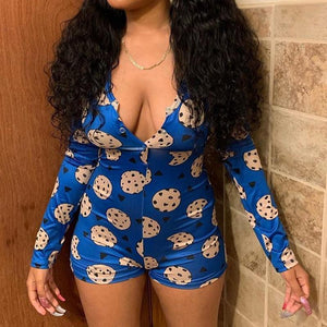 Sleepwear Pajama Nightwear Jumpsuit Short Romper - Easy Pickins Store