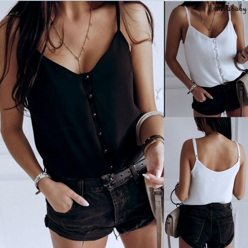 Sleeveless V neck Tank Top - Easy Pickins Store