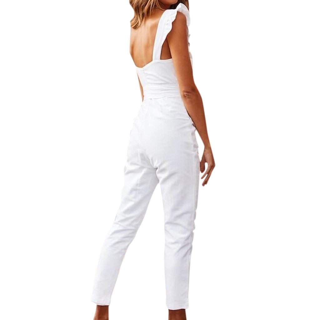 Sleeves Pockets High Waist Long Jumpsuit - Easy Pickins Store