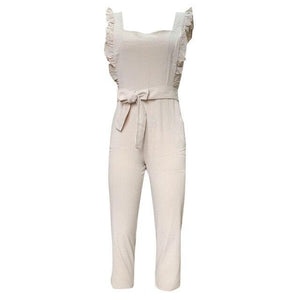 Sleeves Pockets High Waist Long Jumpsuit - Easy Pickins Store