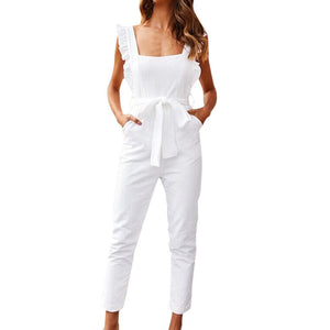 Sleeves Pockets High Waist Long Jumpsuit - Easy Pickins Store