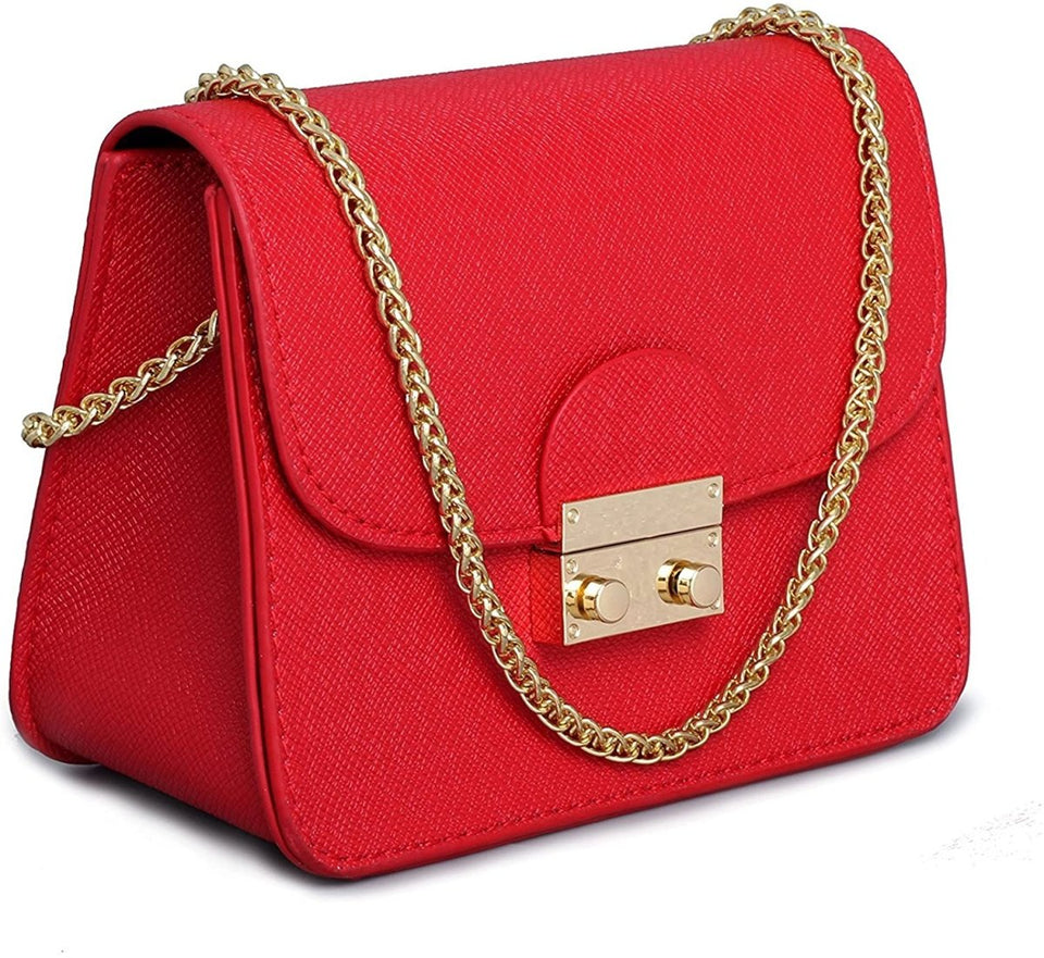 Small Evening Crossbody Bag Chain Shoulder Evening Red Clutch Black Purse - Easy Pickins Store