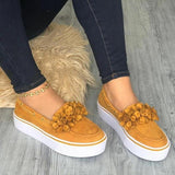 Sneakers Suede Bow Tie Slip On Shallow Comfort Vulcanized - Easy Pickins Store