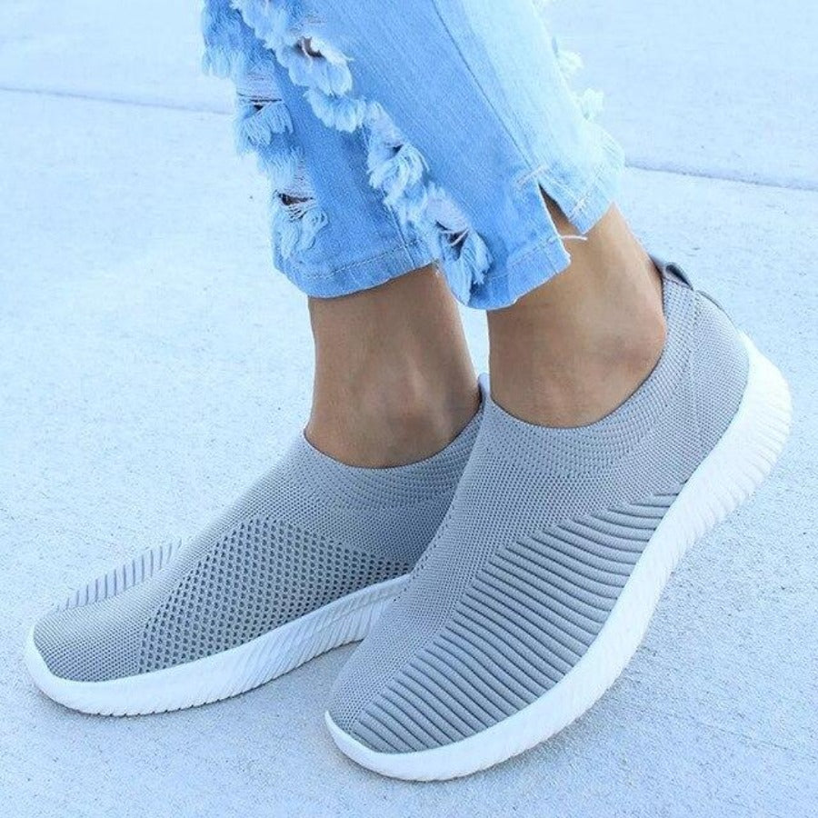 Sneakers Vulcanized Knitted Sock Stretch Slip On Air Mesh - Easy Pickins Store