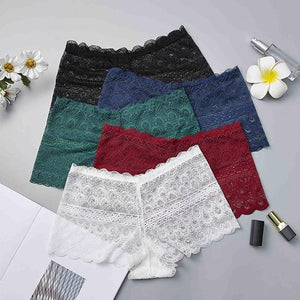 Soft Seamless Lace Safety Short Pants Summer Under Skirt Shorts Hollow out Breathable Short Tights - Easy Pickins Store