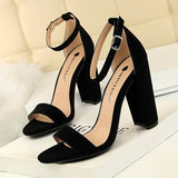 Square Heel Sexy Classic Buckle Strap - Easy Pickins Store