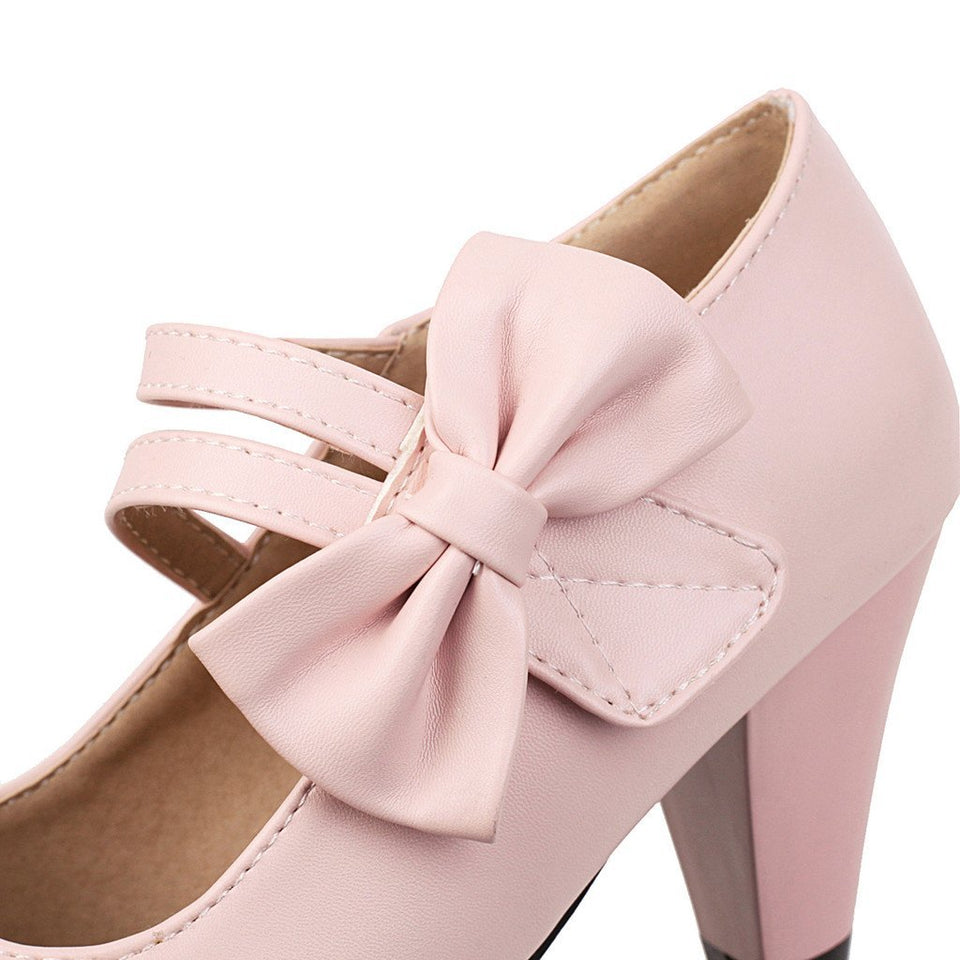 Square Heeled Bow Sandals Elegant - Easy Pickins Store