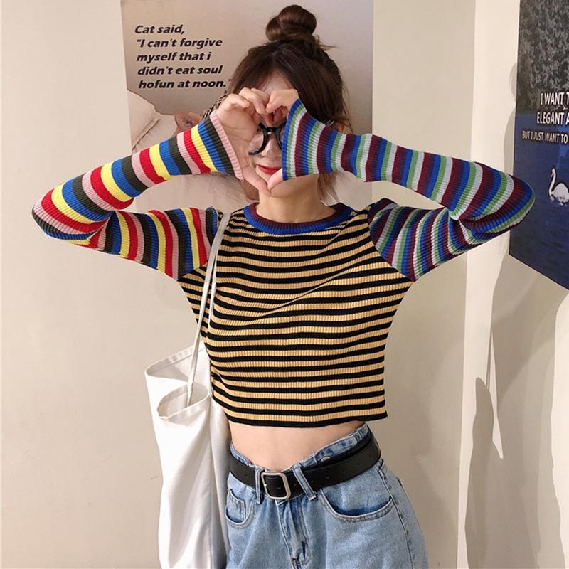 Striped Knitted T shirt - Easy Pickins Store