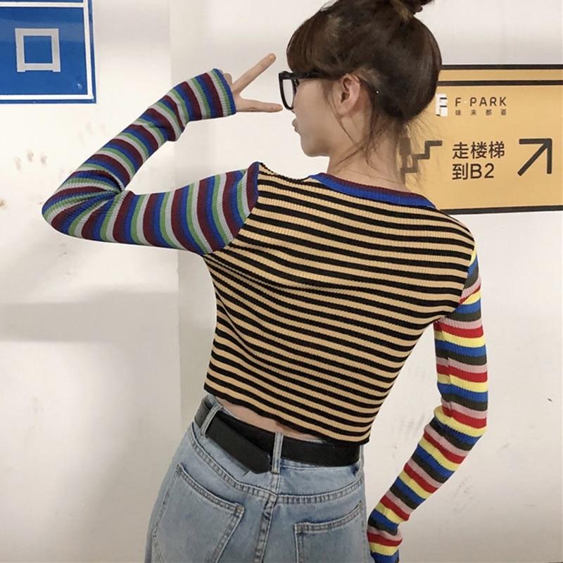 Striped Knitted T shirt - Easy Pickins Store