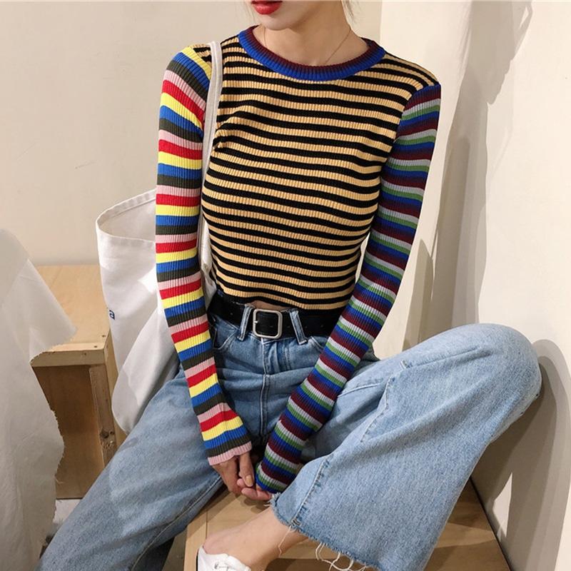 Striped Knitted T shirt - Easy Pickins Store