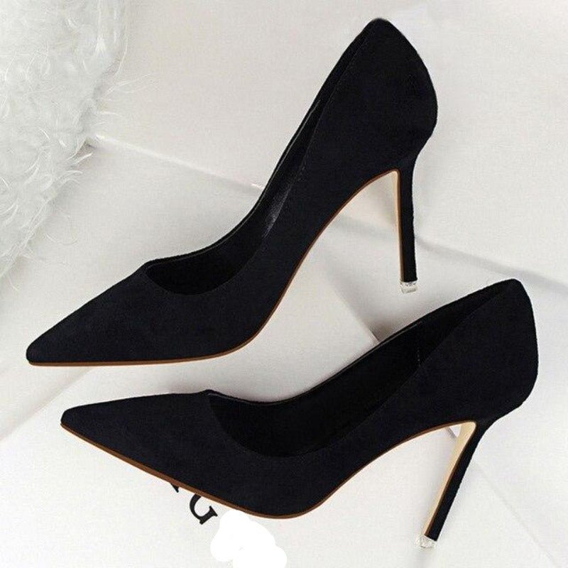 Suede High Heels Pumps - Easy Pickins Store