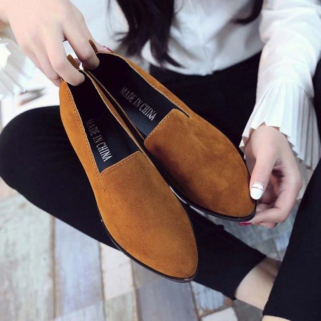 Suede Slip on Boat Comfortable Ballet Loafers - Easy Pickins Store