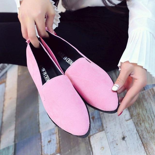 Suede Slip on Boat Comfortable Ballet Loafers - Easy Pickins Store