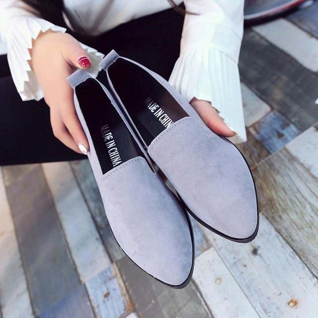 Suede Slip on Boat Comfortable Ballet Loafers - Easy Pickins Store
