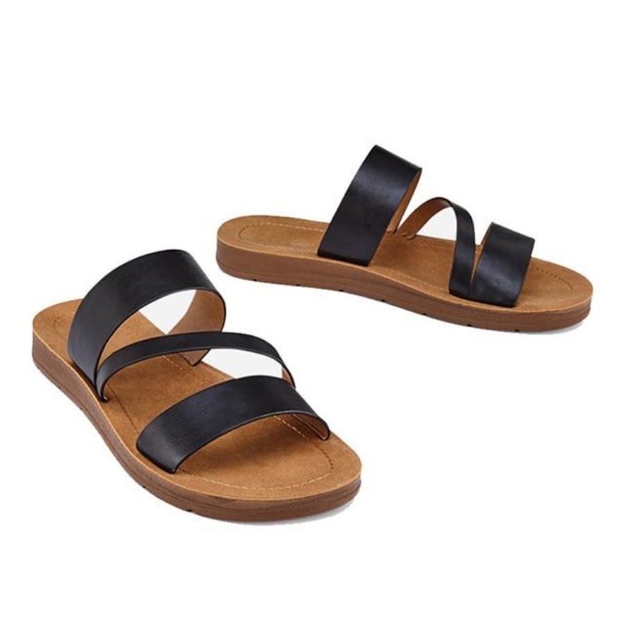 Summer Rome Retro Thick Bottom Open Toe Slip On Slides Brand Design Low Heels Sandals - Easy Pickins Store