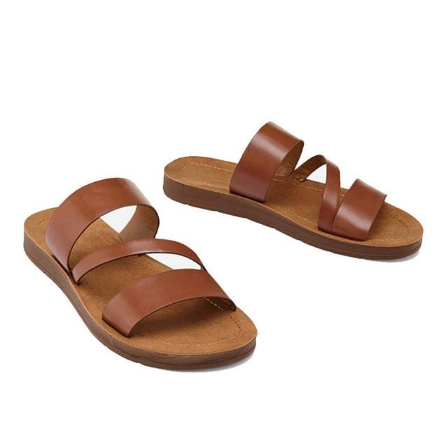 Summer Rome Retro Thick Bottom Open Toe Slip On Slides Brand Design Low Heels Sandals - Easy Pickins Store