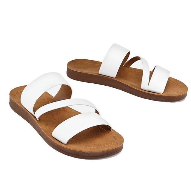 Summer Rome Retro Thick Bottom Open Toe Slip On Slides Brand Design Low Heels Sandals - Easy Pickins Store