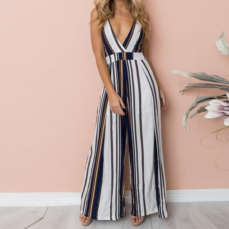 Summer Sleeveless Long Jumpsuit - Easy Pickins Store