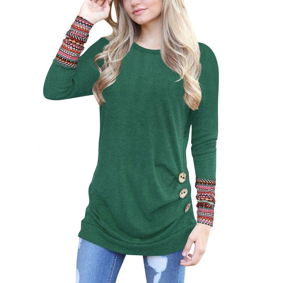 T-shirt Fashion O Neck Long Sleeves - Easy Pickins Store