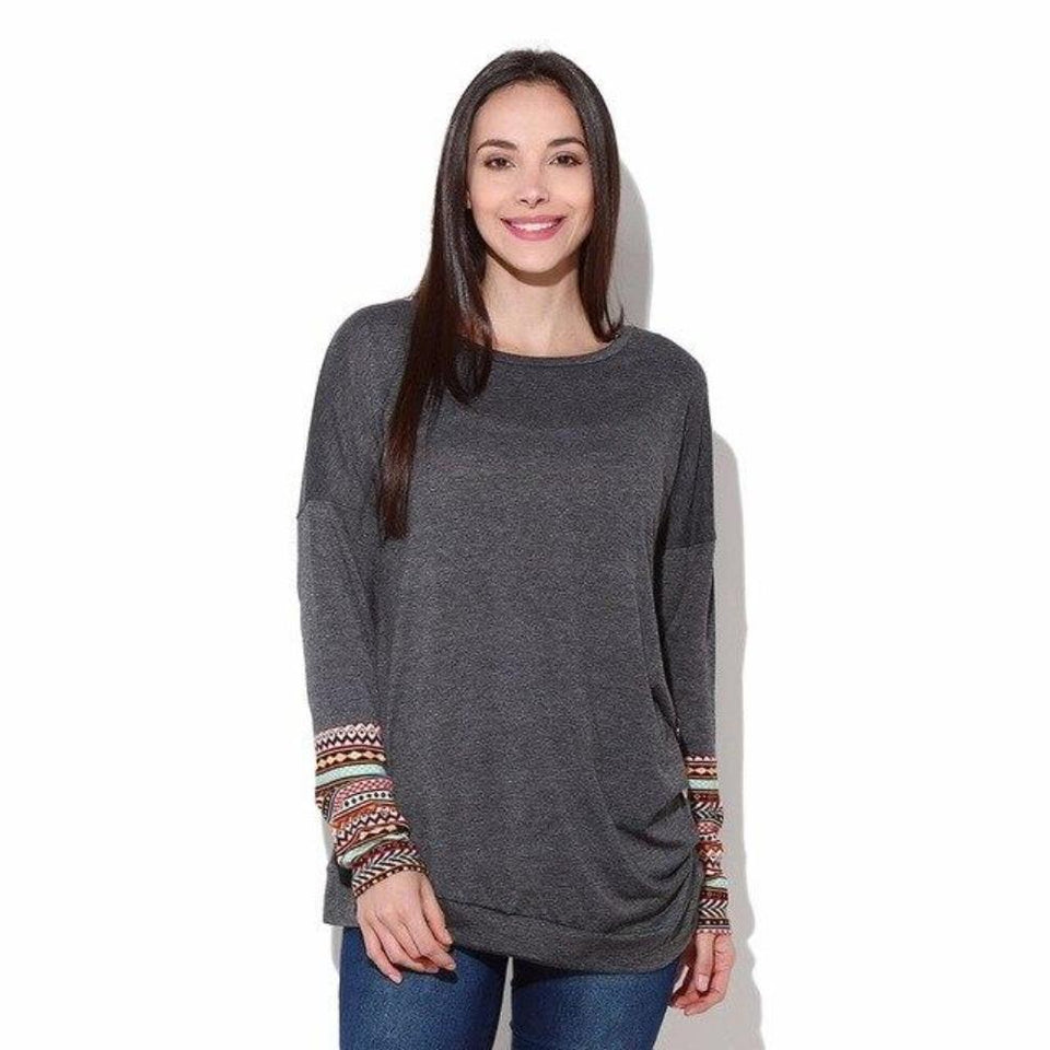 T-shirt Fashion O Neck Long Sleeves - Easy Pickins Store