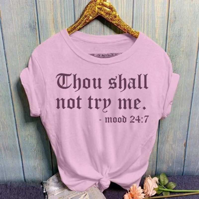 T-shirt Short Sleeve Letter Print - Easy Pickins Store