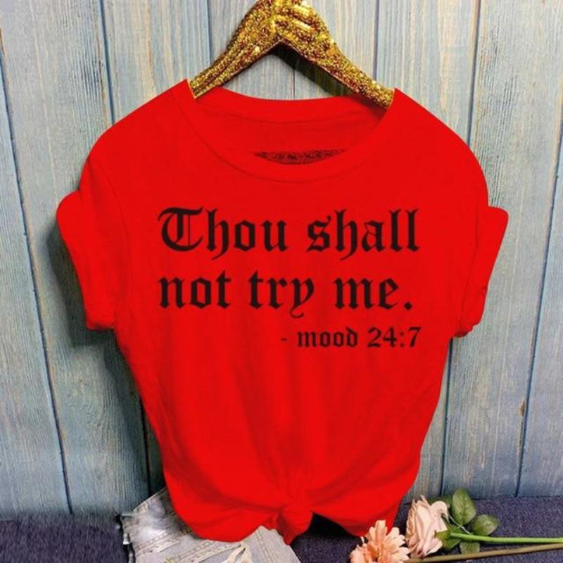 T-shirt Short Sleeve Letter Print - Easy Pickins Store