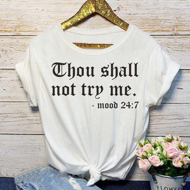 T-shirt Short Sleeve Letter Print - Easy Pickins Store