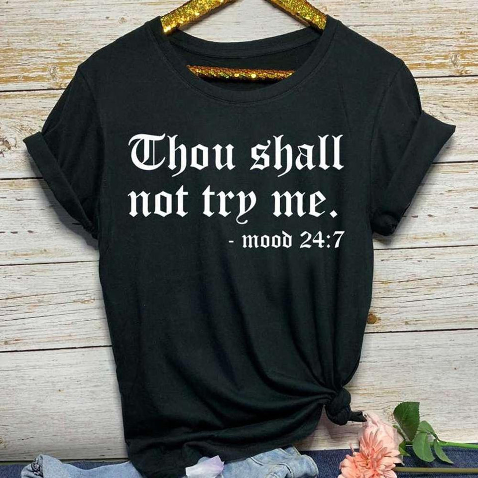 T-shirt Short Sleeve Letter Print - Easy Pickins Store