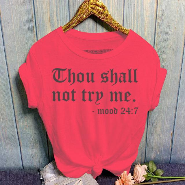 T-shirt Short Sleeve Letter Print - Easy Pickins Store