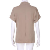T-Shirt Turtleneck Cotton Broadcloth Short Sleeve - Easy Pickins Store