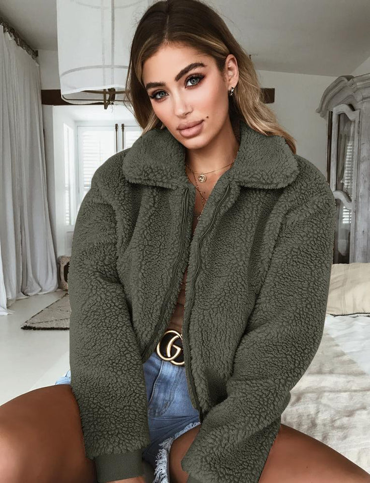 Teddy Bear Faux Fur Coat - Easy Pickins Store