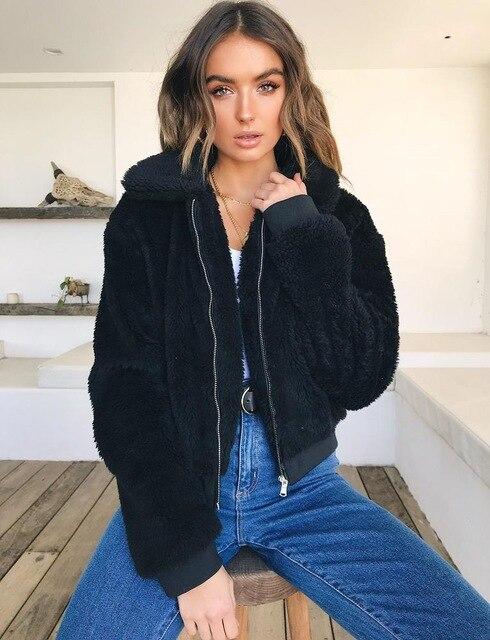 Teddy Bear Faux Fur Coat - Easy Pickins Store