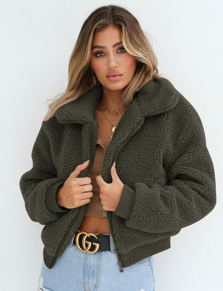Teddy Bear Faux Fur Coat - Easy Pickins Store