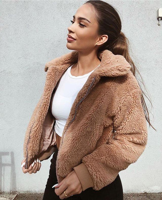 Teddy Bear Faux Fur Coat - Easy Pickins Store