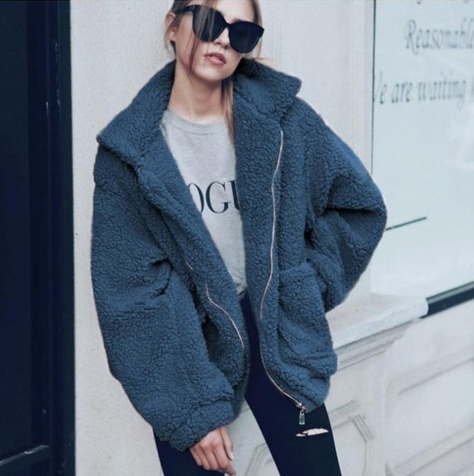 Teddy Fur Coat Jackets - Easy Pickins Store