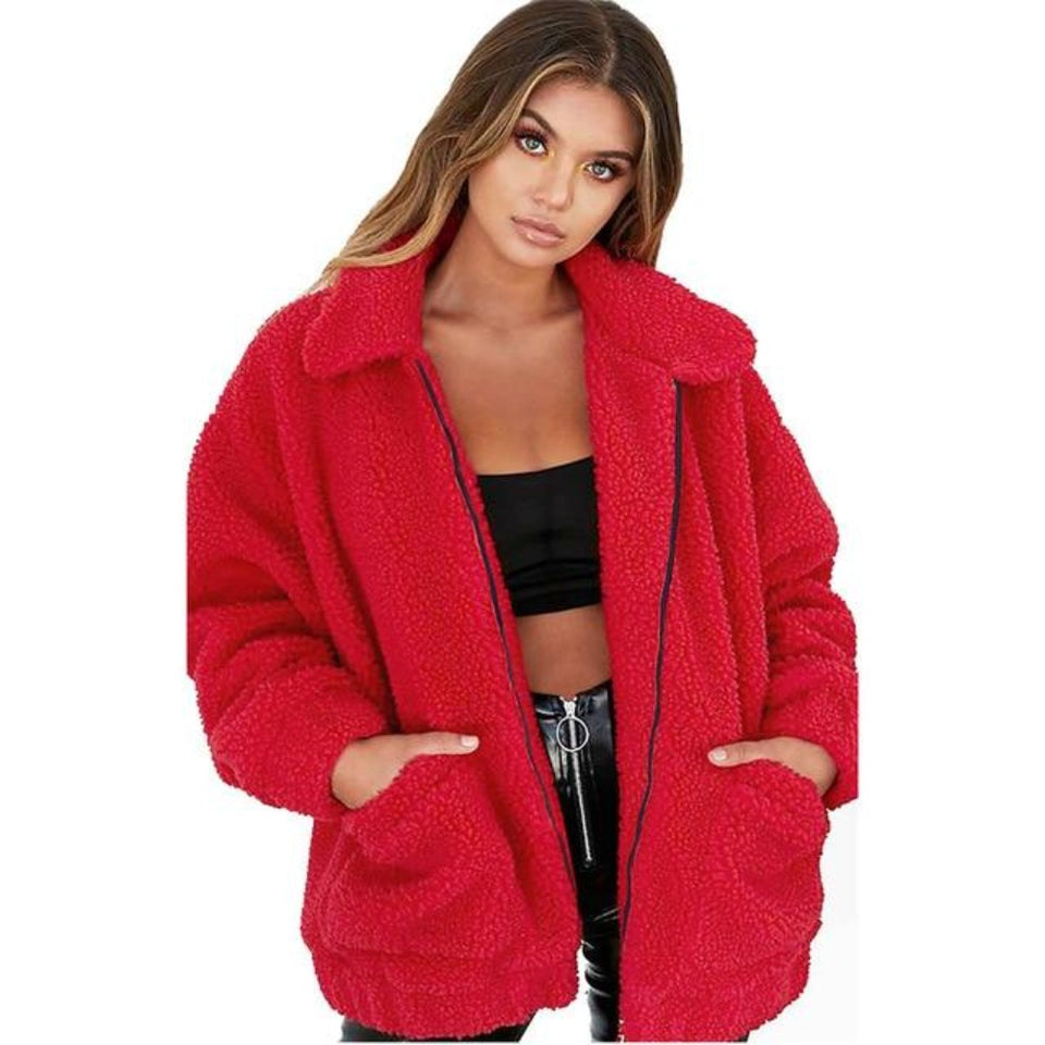 Teddy Fur Coat Jackets - Easy Pickins Store