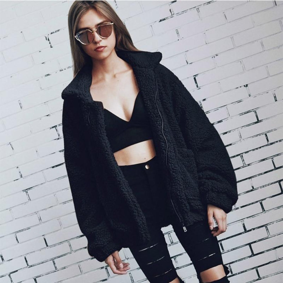 Teddy Fur Coat Jackets - Easy Pickins Store