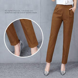 Thin Silk Ankle Length High Waist Flexible Pencil Pants - Easy Pickins Store