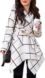 Turn Down Shawl Collar Earth Tone Wool Blend Coat - Easy Pickins Store
