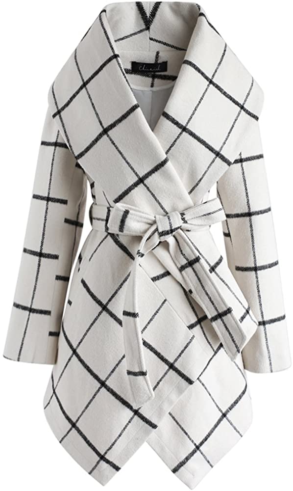 Turn Down Shawl Collar Earth Tone Wool Blend Coat - Easy Pickins Store