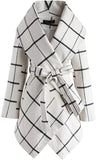 Turn Down Shawl Collar Earth Tone Wool Blend Coat - Easy Pickins Store