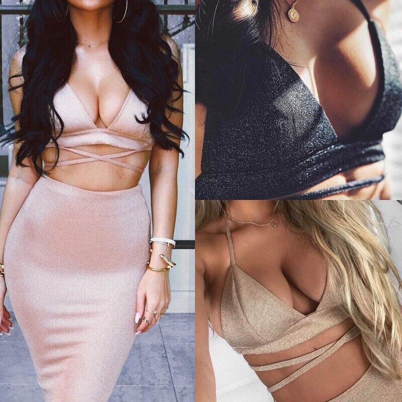 Two Pieces Bandage Backless High Waist Sleeveless Short Dress - Easy Pickins Store