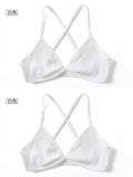 Set of 2. Bras Thin French Style Deep V Triangle Cup Wireless Push Up - Easy Pickins Store